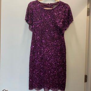 Adriana Papell beaded cocktail dress